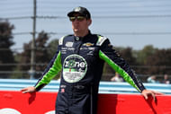 Kyle Busch stands on pit road during practice and qualifying for the Go Bowling at The Glen at Watkins Glen International. - Source: Imagn